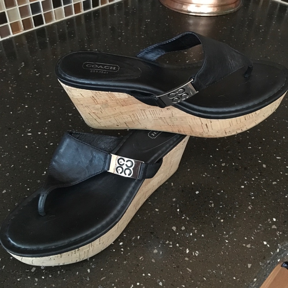 COACH wedge sandals